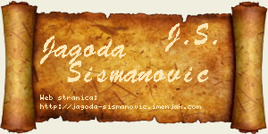 Jagoda Šišmanović vizit kartica